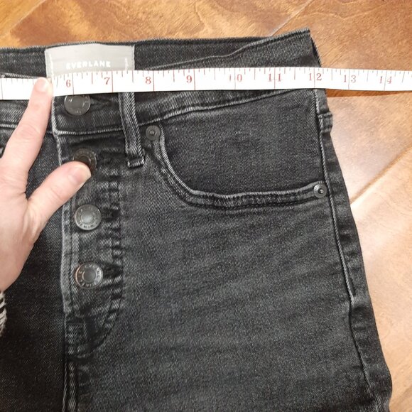 Everlane high rise button fly black skinny jeans - Picture 6 of 11